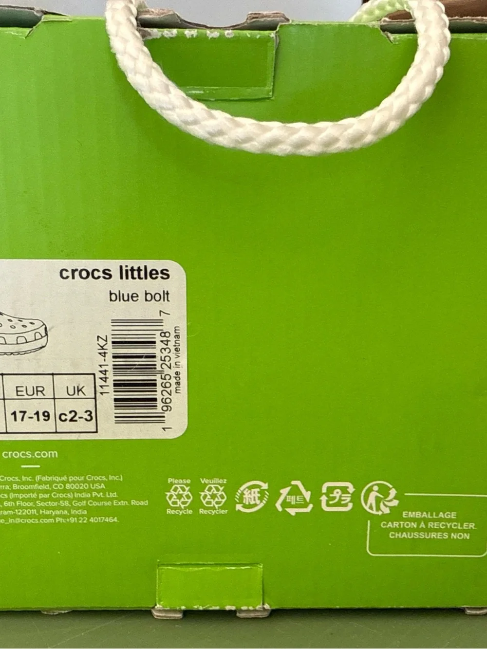NWT Crocs Littles Toddler Blue C2/C3 Unisex Clog Shoes w/Strap – New in Box